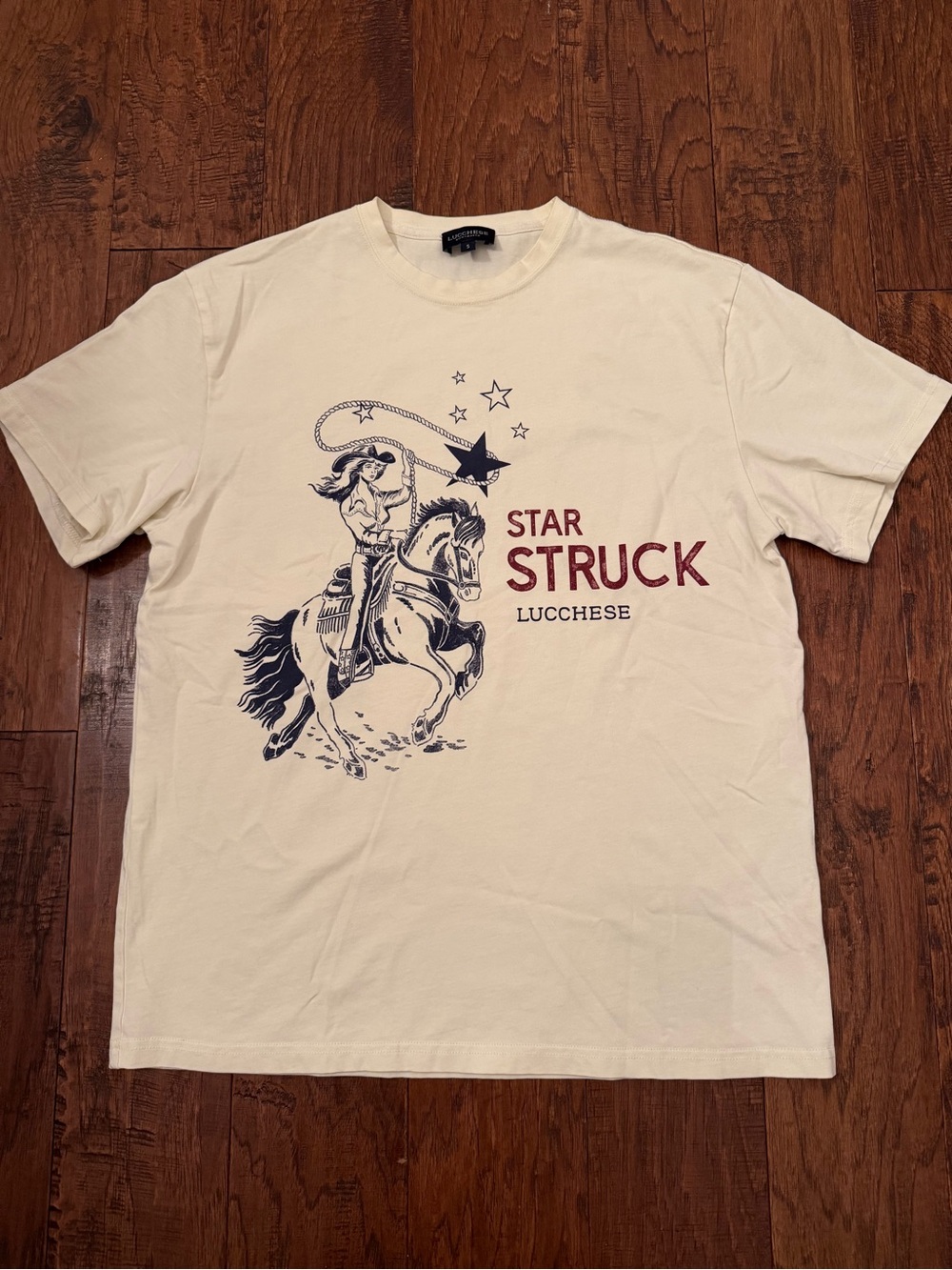 New without tags Lucchese Star Struck Spellout Cowgirl Tee Rare